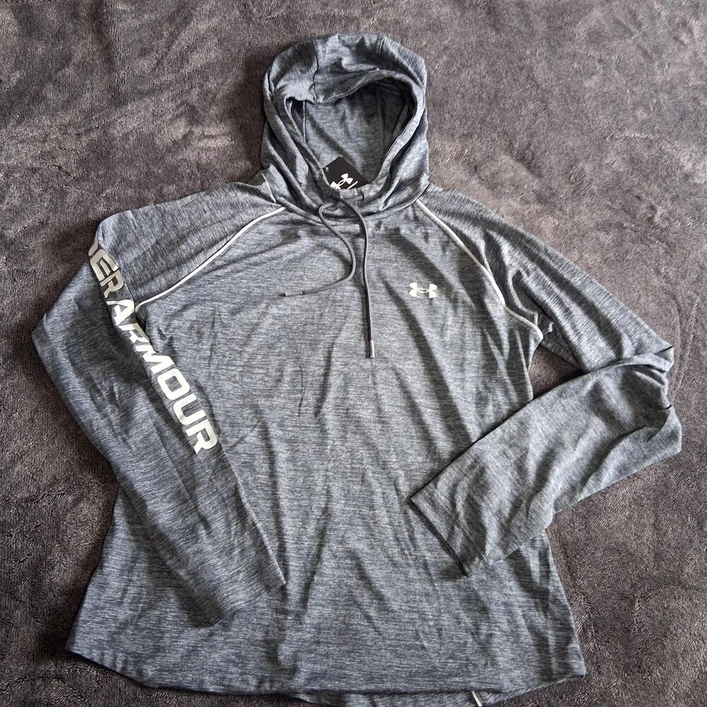 Under-armour Women's Black and Grey Hoodie